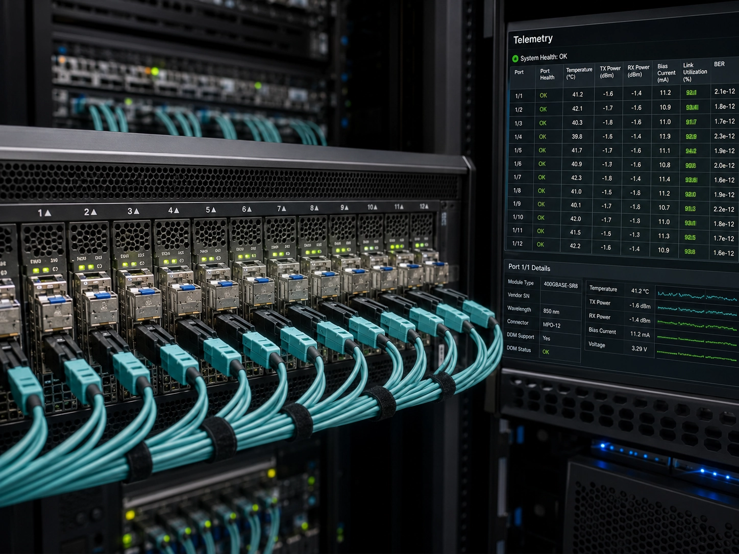 Pemantauan Kinerja Optik untuk Tautan DWDM dan 400ZR
